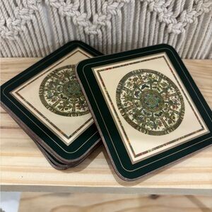 Set of 6 Vintage Pimpernel cork-back coasters